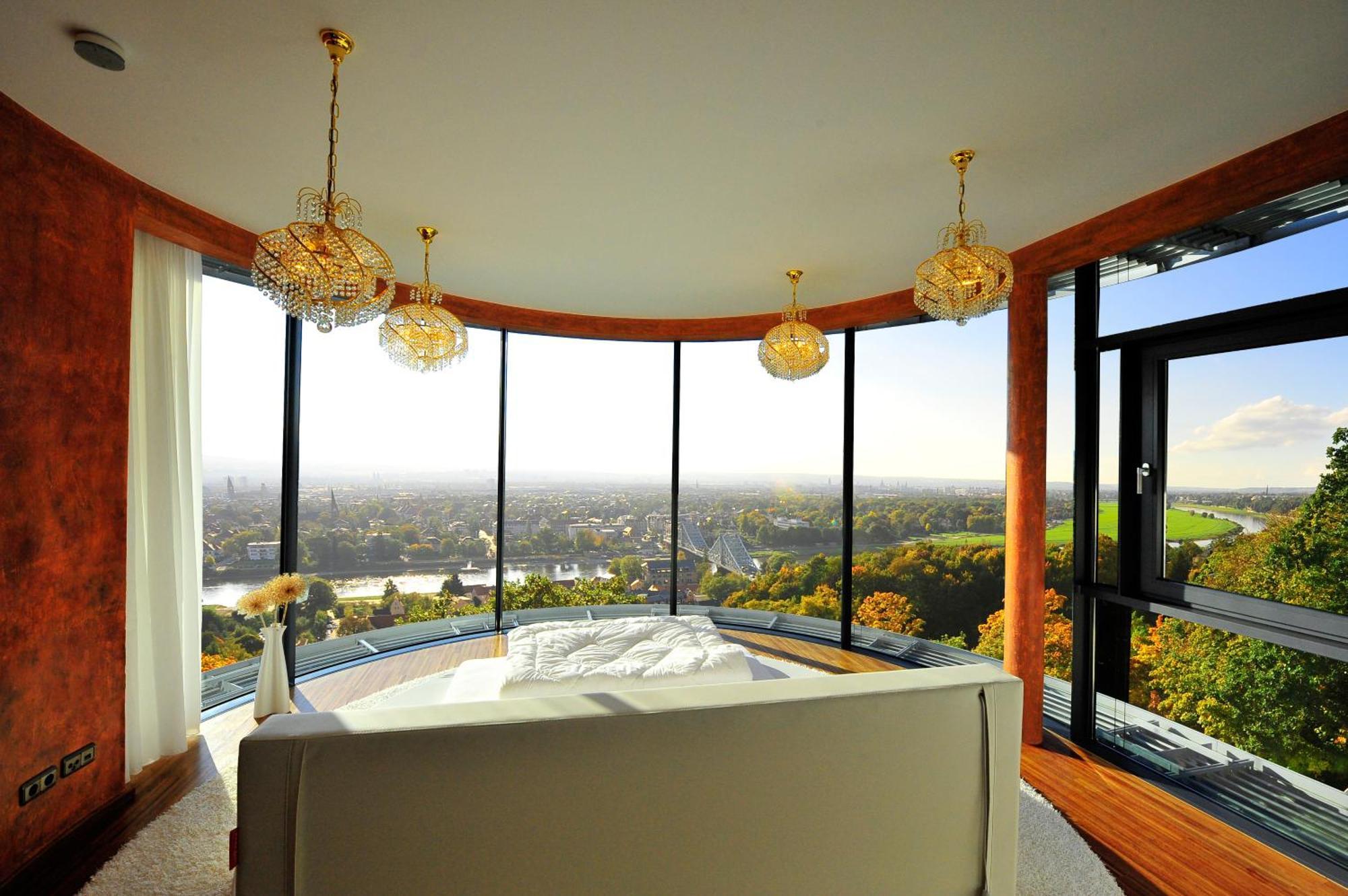 Villa Via Lapis - Panoramablick Ueber Dresden - Garten - Pool - Sauna - Luxus Oda fotoğraf