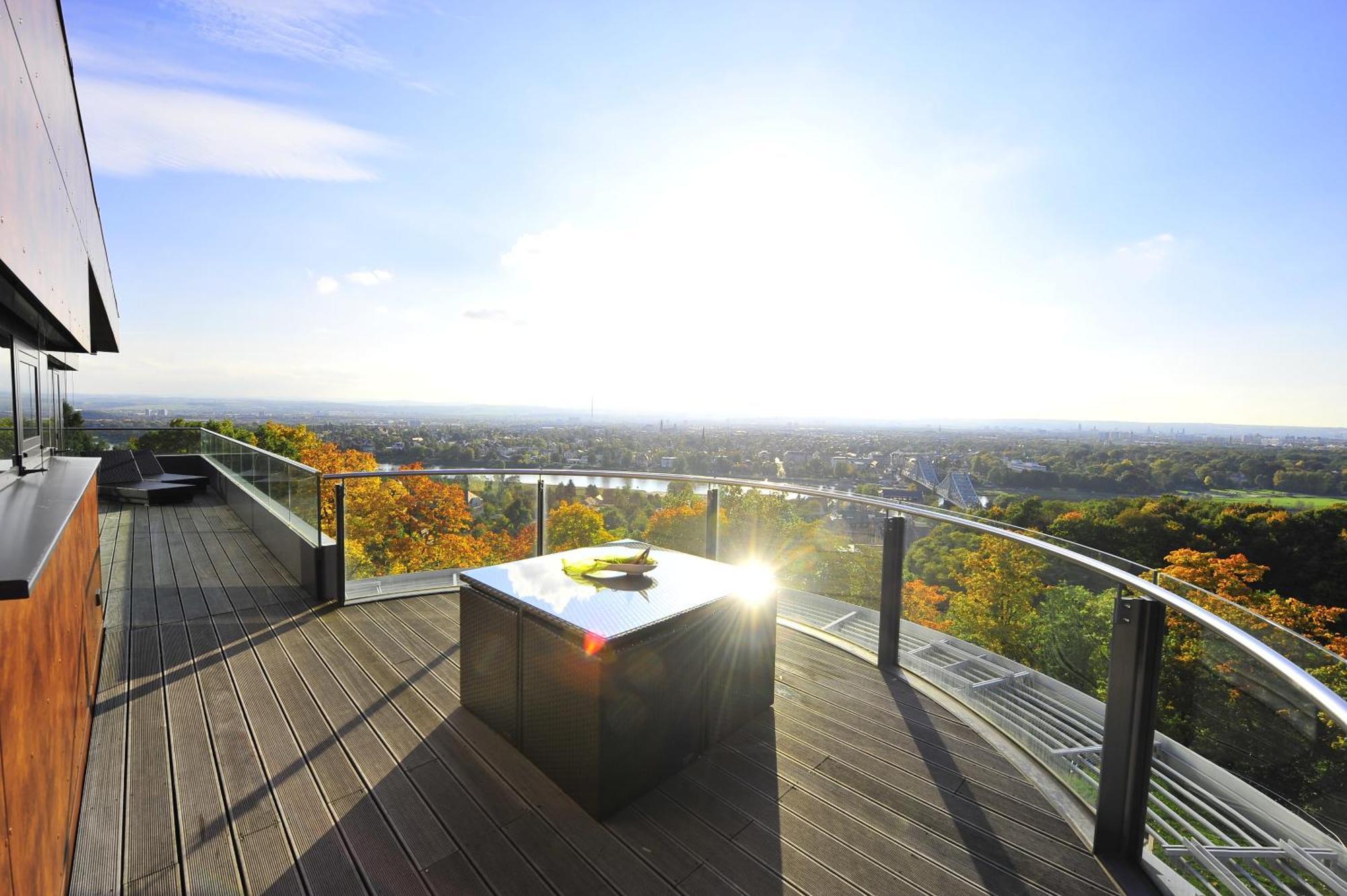 Villa Via Lapis - Panoramablick Ueber Dresden - Garten - Pool - Sauna - Luxus Oda fotoğraf